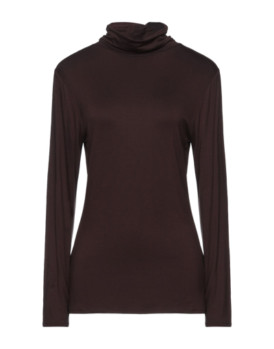 Alpha Studio T-shirts In Dark Brown