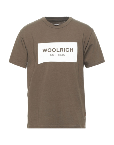 Woolrich T-shirts In Military Green
