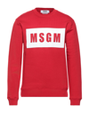 Msgm Sweatshirts In Red
