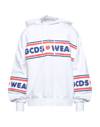Gcds Logo Hooded Sweatshirt In White