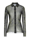 Ganni Shirts In Military Green