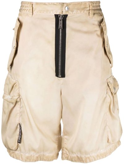 Dsquared2 Oversized Cargo Shorts In Neutrals