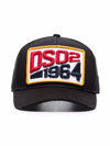 Dsquared2 Black 1964 Logo Patch Baseball Cap In Black
