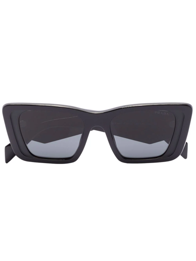 Prada Oversized Rectangular-frame Sunglasses In Schwarz