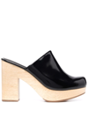 RACHEL COMEY DAKOTA PATENT LEATHER 110MM CLOGS