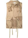 Engineered Garments Field Animal-print Gilet In Brown
