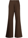 Amiri High-waisted Wide Leg Track Trousers In Brown