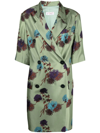 ALBERTO BIANI FLORAL PRINT DOUBLE-BREASTED DRESS