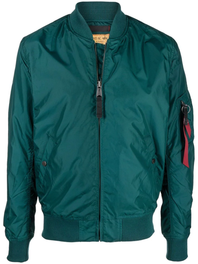 Alpha Industries Ma-1 Tt Petrol Green Bomber Jacket In Blue