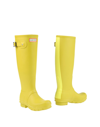 Hunter Original High Gloss Waterproof Boot In Acid Green