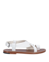 Bottega Veneta Toe Strap Sandals In White