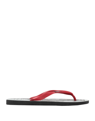 Havaianas Toe Strap Sandals In Red