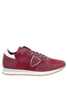 Philippe Model Sneakers In Maroon