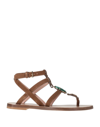 Alberta Ferretti Toe Strap Sandals In Beige