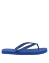 Ea7 Toe Strap Sandals In Blue
