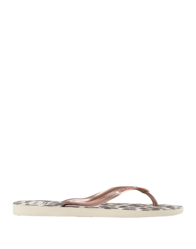 Havaianas Toe Strap Sandals In Beige