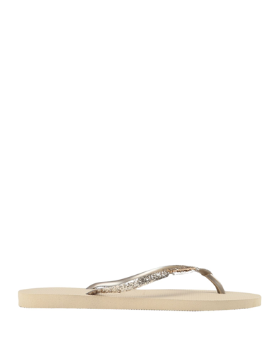 Havaianas Toe Strap Sandals In Beige