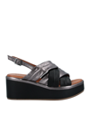 WALK BY MELLUSO WALK BY MELLUSO WOMAN SANDALS BLACK SIZE 8 SOFT LEATHER