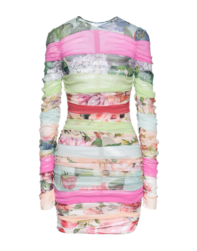 Dolce & Gabbana Floral Sheath Bodycon Silk Dress In Multicolor