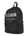 Alexander Mcqueen Black Graffiti Metropolitan Printed Backpack In Black