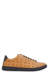 Mcm Terrain Derby Monogram Logo Sneakers In Saddle Brown