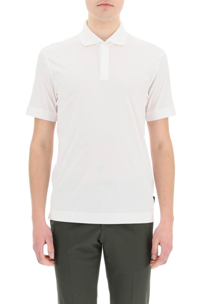 Z Zegna Short-sleeved Polo Shirt In White