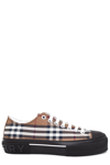 BURBERRY VINTAGE CHECK PATTERN LACE UP SNEAKERS