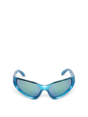 Balenciaga Xpander Cat-eye Frame Sunglasses In Blue