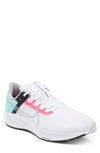 Nike Air Zoom Pegasus 38 Running Shoe In White/ Wolf Grey/ Hyper Pink