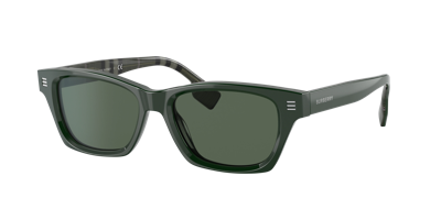 Burberry Kennedy Dark Green Rectangular Mens Sunglasses Be4357 398771 53
