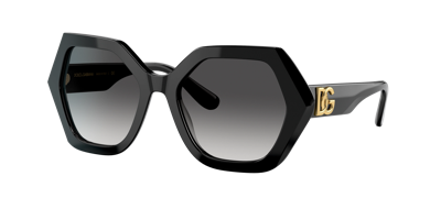 Dolce & Gabbana Hexagon Acetate Sunglasses In Grey Gradient