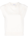 Brunello Cucinelli Cashmere Sleeveless Top In White