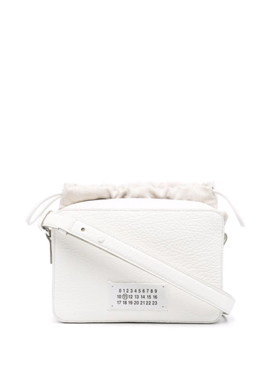 Maison Margiela Logo-patch Shoulder Bag In White