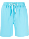 Polo Ralph Lauren Traveler Polo Pony Drawstring Swim Shorts In Blue