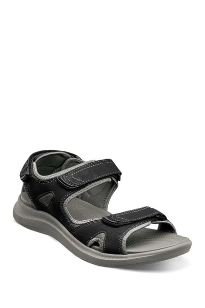 Nunn Bush Rio Vista 3-strap Sandal In Black Multi