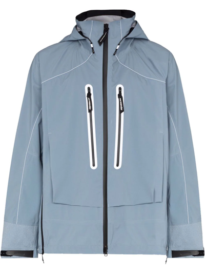 And Wander Blue Pertex Shield Hooded Rain Jacket