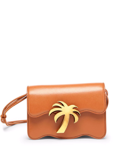 Palm Angels Palm Beach Mini Bag In Brown