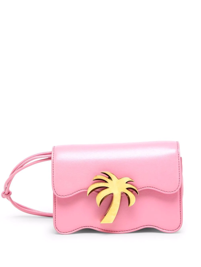 Palm Angels Women's  Pink Leather Shoulder Bag