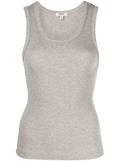 Agolde Poppy Organic Cotton-blended Tank In Grey-lt