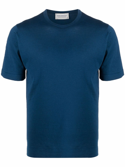 John Smedley Jersey-knit Cotton T-shirt In Blue