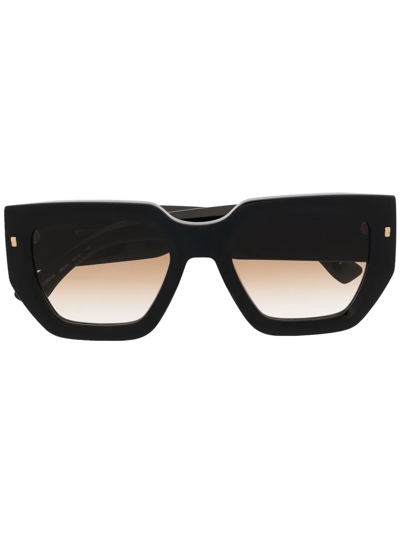 Dsquared2 Oversized Sunglasses In 2m2ha Black Gold