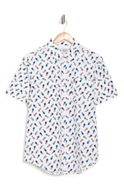 Original Penguin Pineapple Short Sleeve Shirt In Bright White