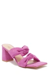 Torgeis Flamingo Knotted Block Heel Sandal In Purple