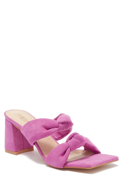 Torgeis Flamingo Knotted Block Heel Sandal In Purple
