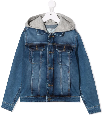 Zadig & Voltaire Teen Boys Denim Hooded Jacket In Blue