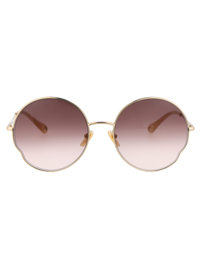 Chloé Ch0095s Sunglasses In Gold