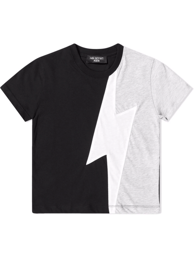 Neil Barrett Kids' Lightning-bolt T-shirt In Black
