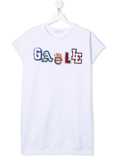 Gaelle Paris Teen Embroidered-logo T-shirt In White