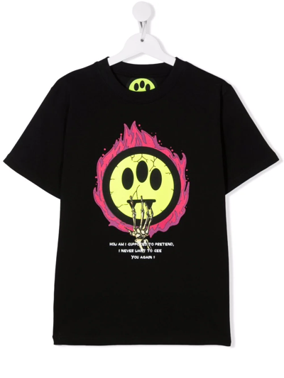 Barrow Teen Logo-print T-shirt In Black