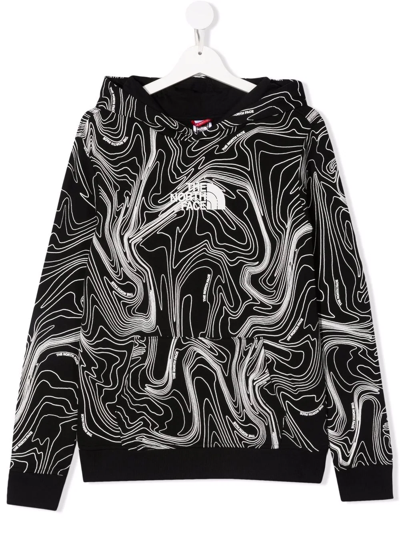 The North Face Kids' Search & Rescue Logo-print Hoodie In Black